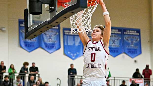 Central Catholic Cascade Christian boys basketball Les Schwab Invitational December 26 2023 Leon Neuschwander 52